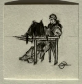 Croquis d un garcon a cote de ma table