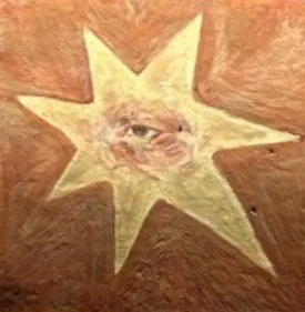 Dessin The Starry Eye oeil etoile en noir et blanc